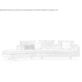 Zakrzywiona 3-osobowa sofa materiałowa ze zdejmowanym pokrowcem Eferding