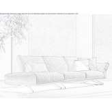 Segmentowa sofa materiałowa Badeuti