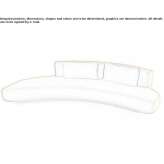 Zakrzywiona sofa z tkaniny Contagem