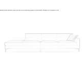 Leather 3-seater sofa Narman