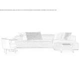 Segmentowa sofa materiałowa ze zintegrowanym stojakiem na czasopisma Rachau