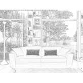 Sofa z tkaniny Morroa