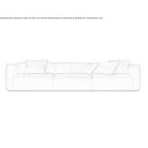 Sofa materiałowa segmentowa ze zdejmowanym pokrowcem Sasykoli