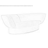 Curved velvet sofa Wissant