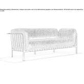 3-seater fabric sofa Diges