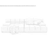 Leather sectional sofa Auxonne