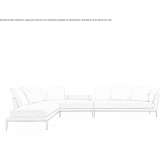 Narożna sofa segmentowa z tkaniny Cornier