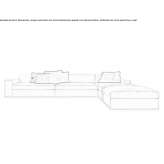 Corner sectional sofa in fabric Bolszewo