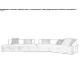 Modułowa sofa z tkaniny Nampa