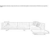 Sectional sofa with removable cover Irsch