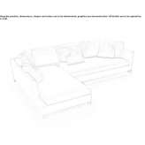 Sofa materiałowa segmentowa z szezlongiem Montauro