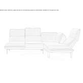 Corner sectional sofa with chaise longue Huarmey
