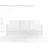 Leather 3-seater sofa Jolja