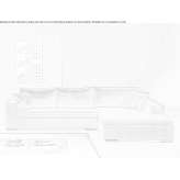 Sofa materiałowa segmentowa z szezlongiem Odrzywol