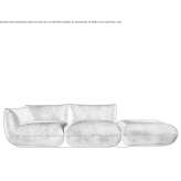 Segmentowa sofa materiałowa Berea
