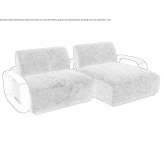 Sectional fabric sofa with a chaise longue Becmen