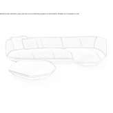 Modułowa sofa segmentowa z tkaniny Dospat