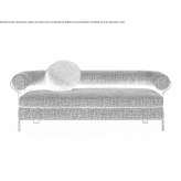 Sofa materiałowa 3-osobowa Kaba