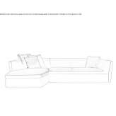 Modular fabric sofa Dospat