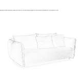 Fabric fold-out sofa with removable cover Ligne