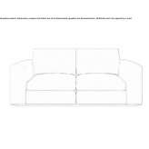 2-seater fabric sofa Aprilia