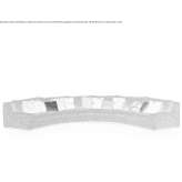 Zakrzywiona sofa z tkaniny Cembra