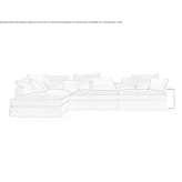 Sofa materiałowa segmentowa z szezlongiem Tanganu