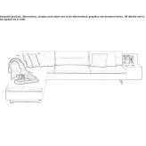 Sectional sofa with integrated magazine rack Eferding