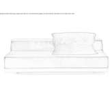 Fabric fold-out sofa Roppen