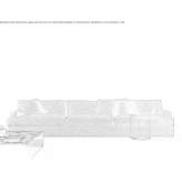 Modułowa sofa materiałowa ze zdejmowanym pokrowcem Crescent
