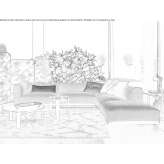 Segmentowa sofa materiałowa Cheverly