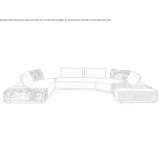Corner sectional sofa in fabric Terang