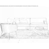 Fabric fold-out sofa with removable cover Crescent