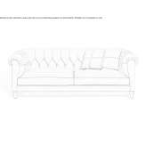 Pikowana skórzana sofa Portola