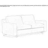 Fabric fold-out sofa Eferding