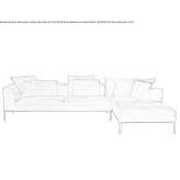 Corner sectional sofa in fabric Berchem