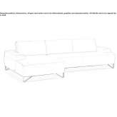 Tapicerowana sofa z szezlongiem Caruaru
