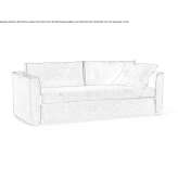 Materiałowa rozkładana sofa ze zdejmowanym pokrowcem Cosham