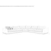 Sofa narożna 6-osobowa z tkaniny Zefyri