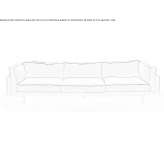 3-seater fabric sofa Weissach