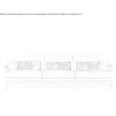 3-seater fabric sofa Gualaceo
