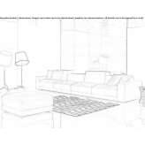Sectional fabric sofa Astley