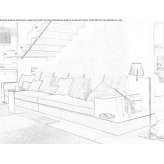 Designer fabric sofa Montmedy