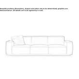 Leather 3-seater sofa Canita