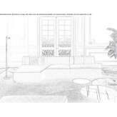 Sectional fabric sofa with a chaise longue Glusci