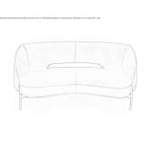 Curved fabric sofa Moere