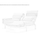 Fabric sofa with chaise longue Rogiet