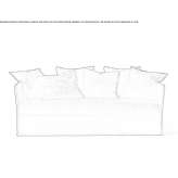 Materiałowa rozkładana sofa ze zdejmowanym pokrowcem Mortree