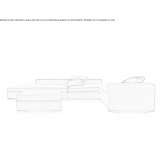 Segmentowa sofa materiałowa Heviz
