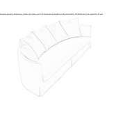 Sofa upholstered with fabric Hapton